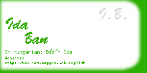 ida ban business card